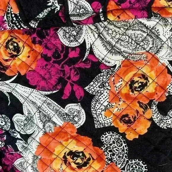 Marie Osmond Lifestyle Collection Womens Floral Quilted Fabric Bag Pre Owned - Picture 5 of 9